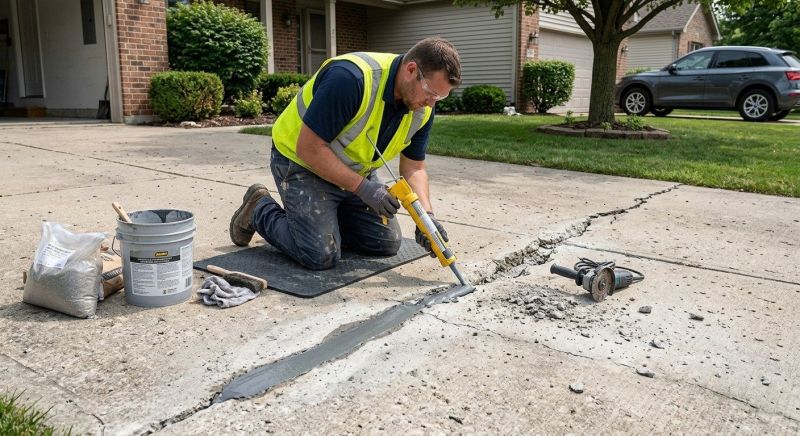 Concrete Crack Sealing in West Des Moines, IA