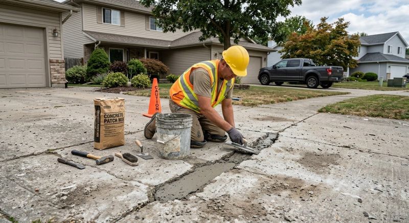 Concrete Driveway Crack Repair in Des Moines, IA