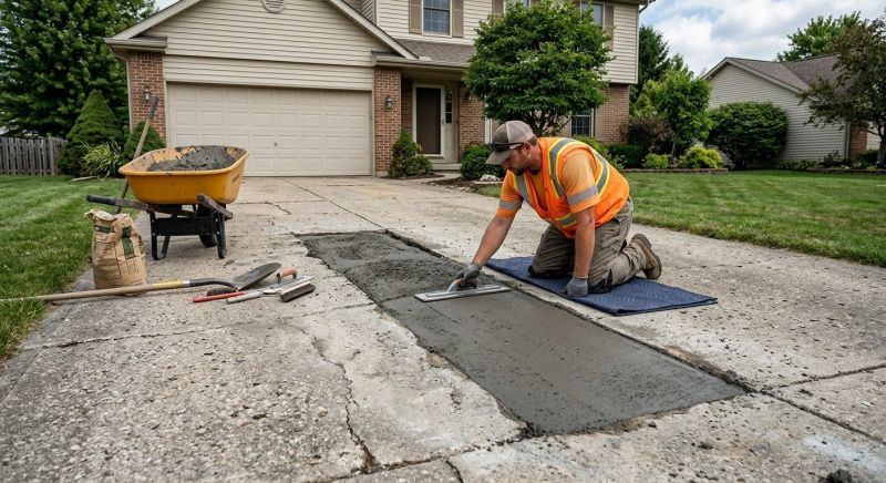 Cement Driveway Repair in Des Moines, IA