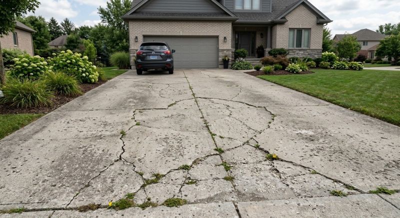 Concrete Driveway Crack Repair in Corpus Christi, TX