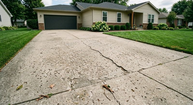 Concrete Driveway Crack Repair in Corpus Christi, TX