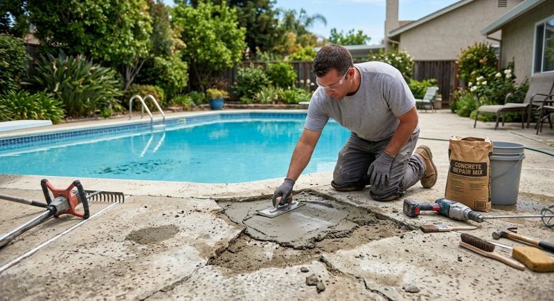 Concrete Pool Patio Repair in Miami Dade County, FL
