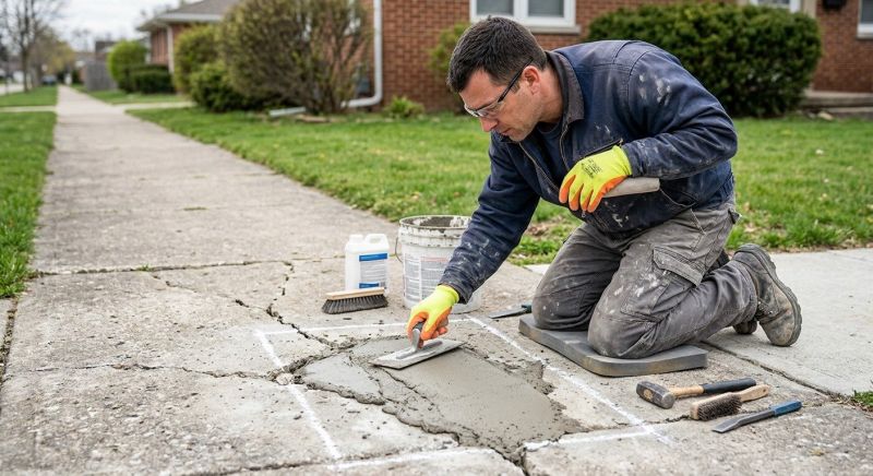 Cracked Sidewalk Repair in Des Moines, IA