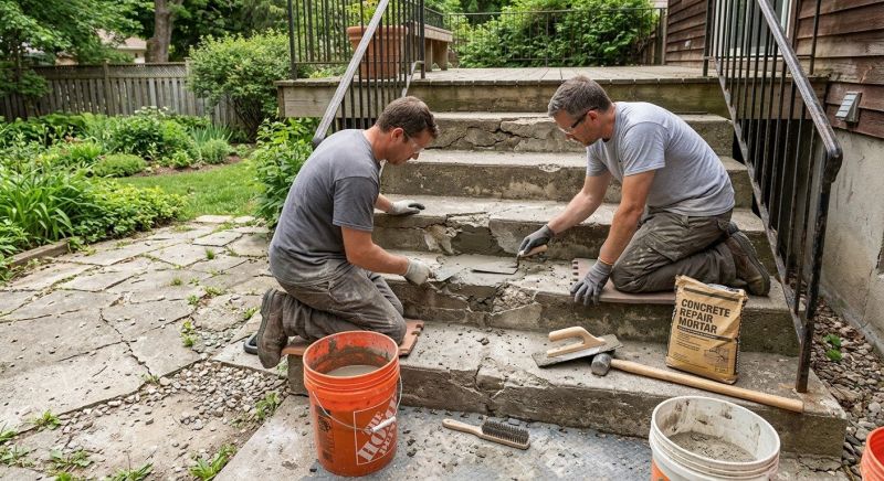 Cracked Stairs Repair in Corpus Christi, TX