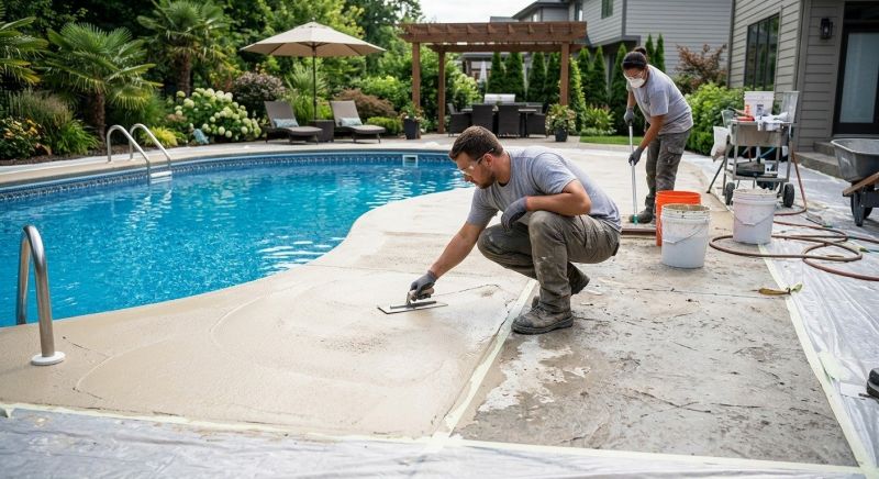 Pool Deck Resurfacing in Des Moines, IA