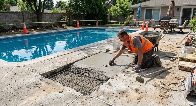 Pool Slab Repair in West Des Moines, IA